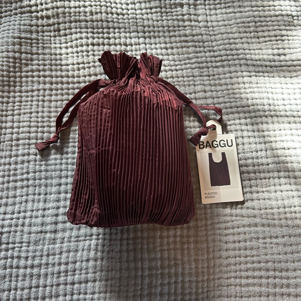 Pleated Baggu in Mahogany - New with tags